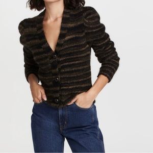 Veronica Beard Embry Puff Sleeve Carigan Sweater. Excellent used condition.